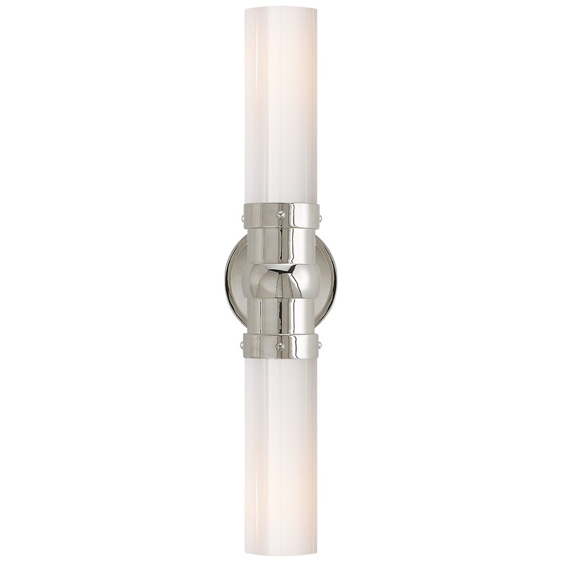 Two Light Bath Sconce from the Graydon Bath Light Collection in Polished Nickel Finish by Visual Comfort Signature