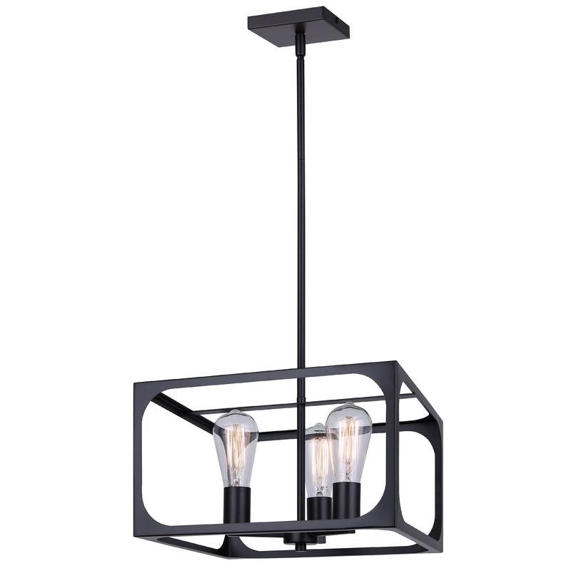 Zelie 3-Light Chandelier Black
