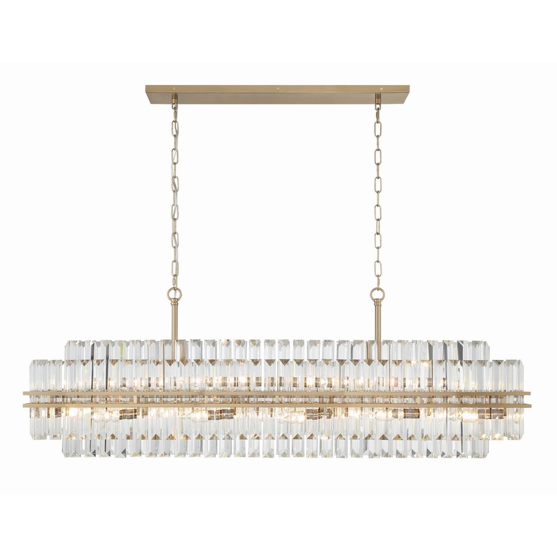 16 Light Chandelier from the Hayes Collection in Aged Brass Finish by Crystorama