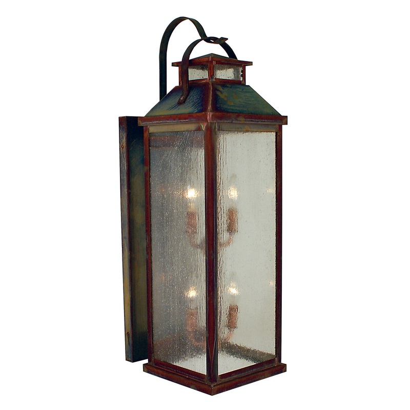 Arroyo CAB-9CS-RC Canterbury Four Light Wall Mount Raw Copper