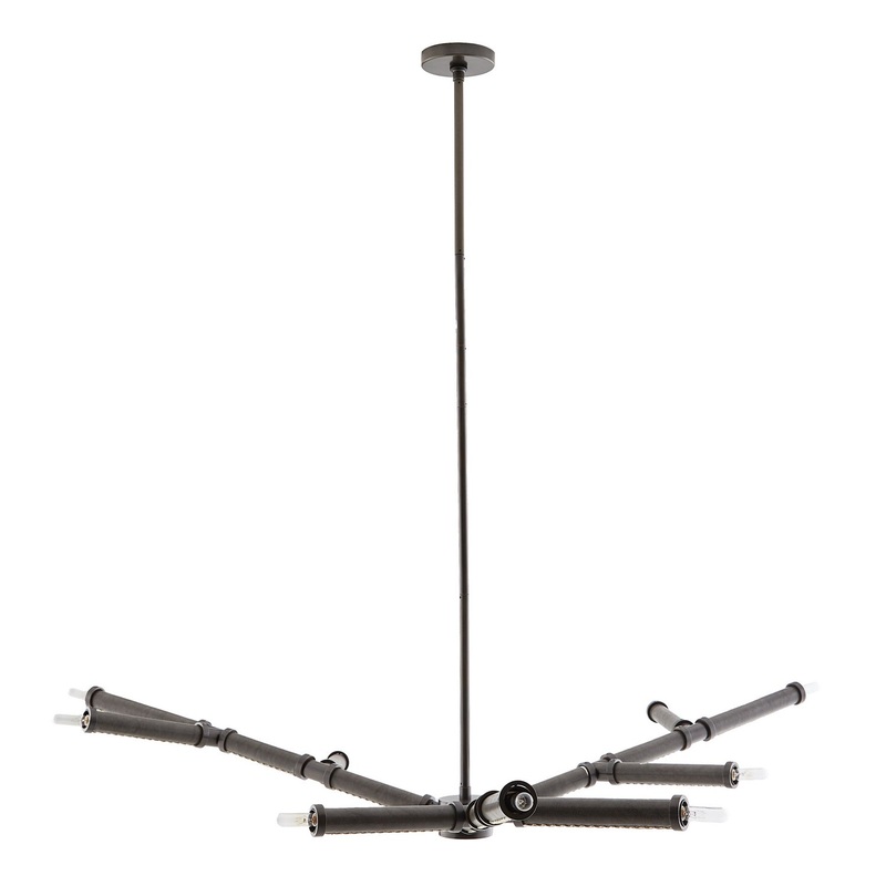 Arteriors 89499 Paden Nine Light Chandelier Charcoal (Discontinued)