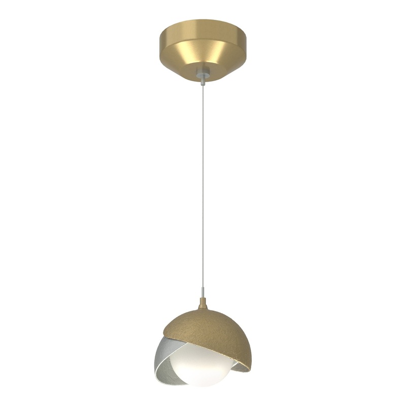 Brooklyn Double Shade Low Voltage Mini Pendant Modern Brass Vintage Platinum