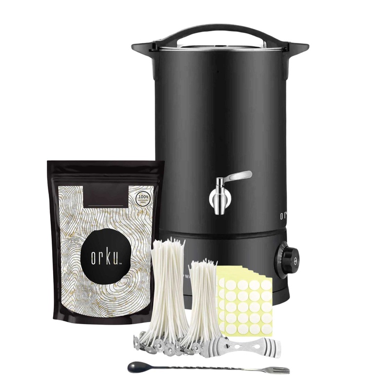 Candle Making Kit – Wax Melting Heater + Soy Wax Flakes + Wicks