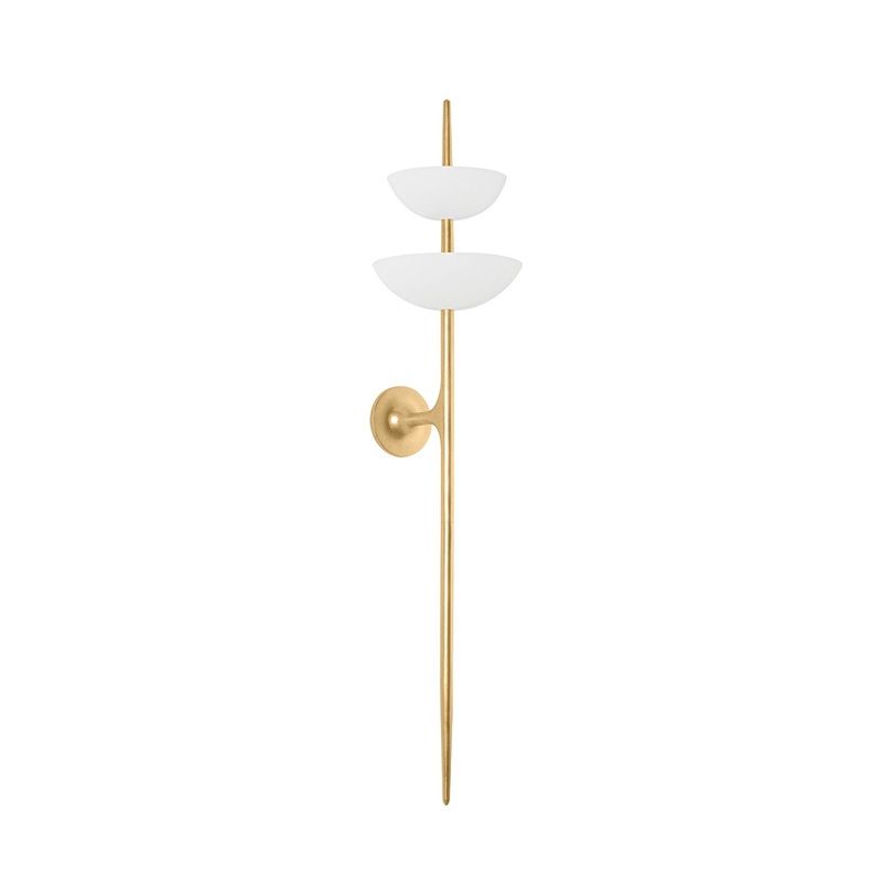 Corbett Lighting 477-02-VGL/GSW Evander LED Wall Sconce Vintage Gold Leaf/Gesso White