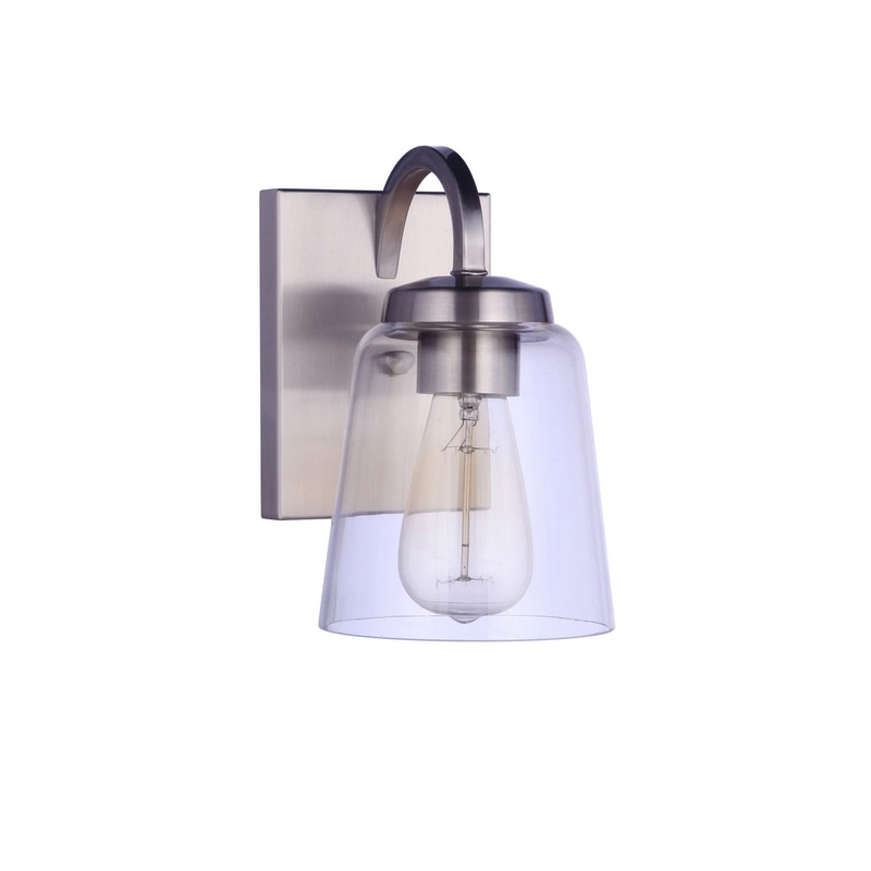Craftmade 16306BNK1 Elsa One Light Wall Sconce Brushed Polished Nickel