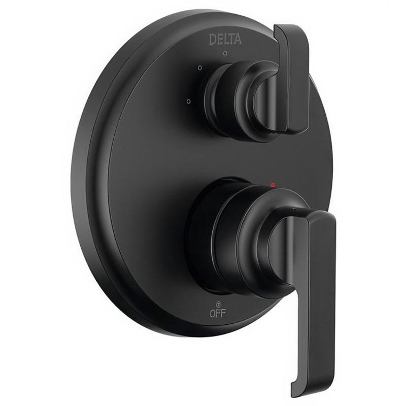 Diverter Trim Tetra 14 Series Integrated 3 Functions Matte Black 1 Lever ADA