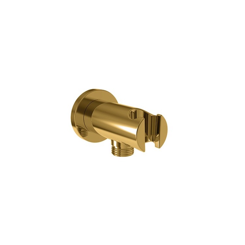 Handshower Elbow Wall Supply Round Holder Brass Forever Brass PVD