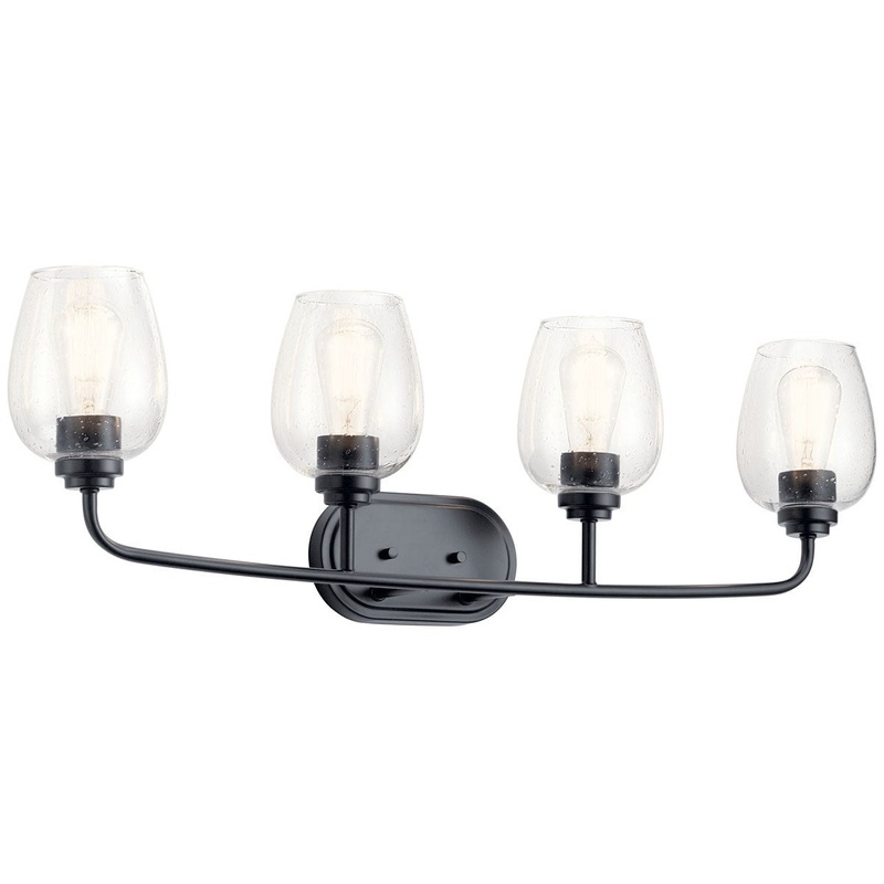 Kichler 45130BKCS Four Light Bath, Black