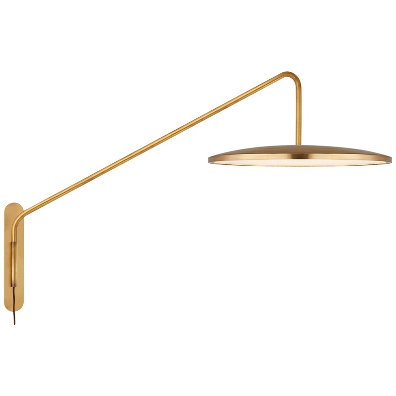 LED Wall Sconce from the Dot Collection in Natural Brass Finish by Visual Comfort Signature