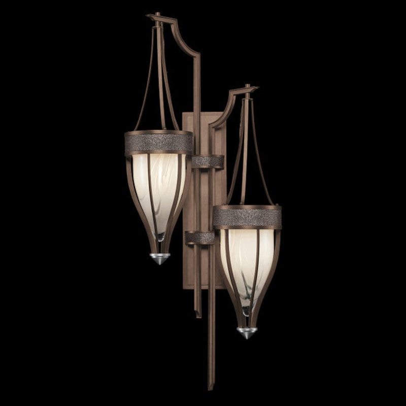 Mirage 41.5″H Sconce Bronze/Nickel/Pebble