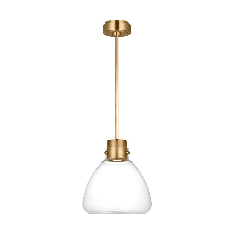 Morgan 12 Pendant Hand-Rubbed Antique Brass with Clear Glass