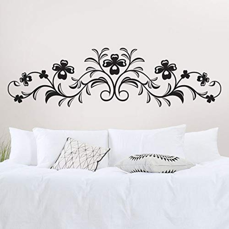 T-MK351 – Adesivi per testiera del letto, 39 x 140 cm, colore: Nero