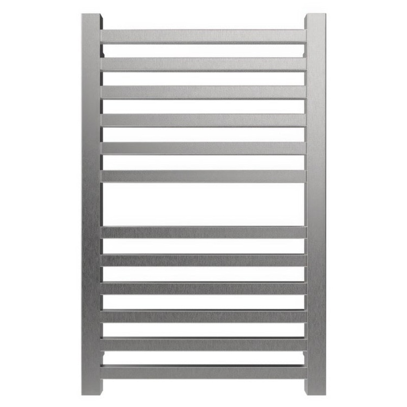 Towel Warmer Quadro 12 Square Bar Hardwire 580 BTU 21 x 32 Inch Brushed Stainless 304 Stainless Steel