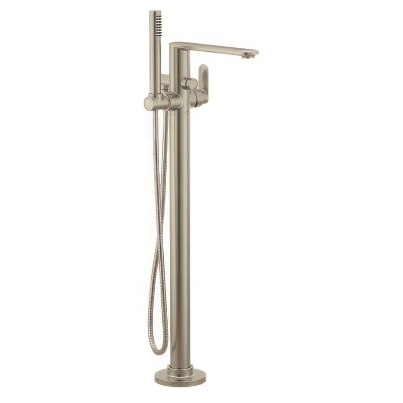 Tub Filler Greenfield Floor Mount 1 Lever WaterSense ADA Brushed Nickel