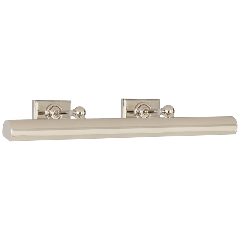 Two Light Picture Light from the Cabinet Maker Collection in Polished Nickel Finish by Visual Comfort Signature