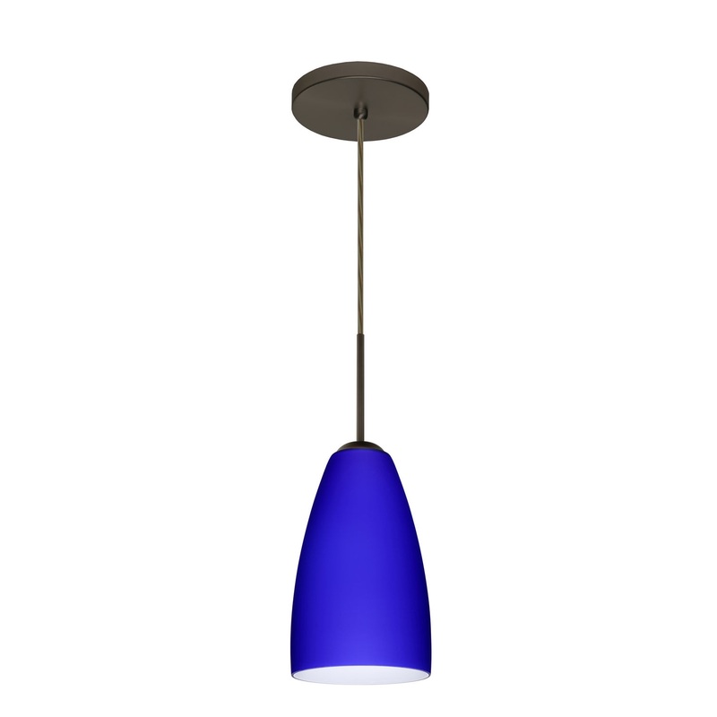 Besa 1JT-1511CM-LED-BR Riva One Light Pendant Bronze
