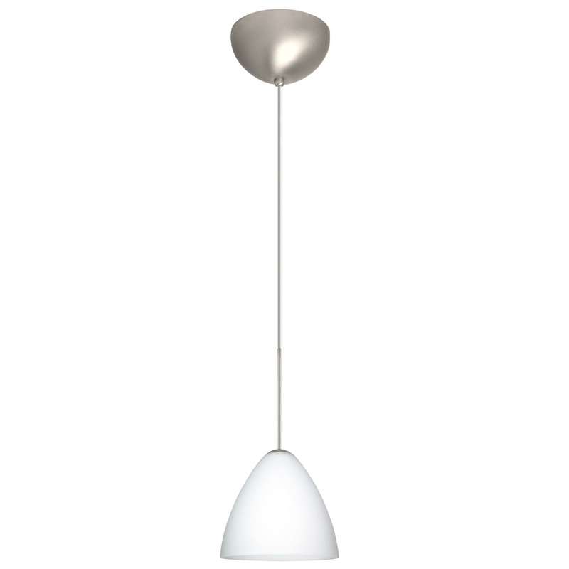 Besa 1XC-177907-LED-SN Mia One Light Pendant Satin Nickel