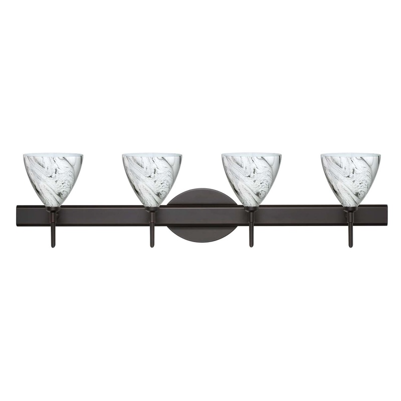Besa 4SW-1779MG-BR Mia Four Light Wall Sconce Bronze (Discontinued)