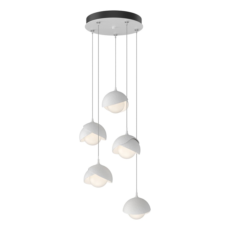 Brooklyn 5-Light Double Shade Pendant White White