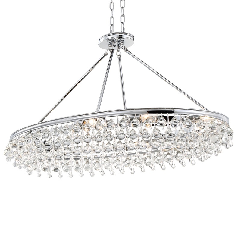 Crystorama 279-CH Calypso Eight Light Chandelier Polished Chrome (Discontinued)