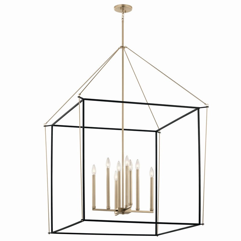 Eight Light Foyer Pendant from the Eisley Collection in Champagne Bronze Finish by Kichler