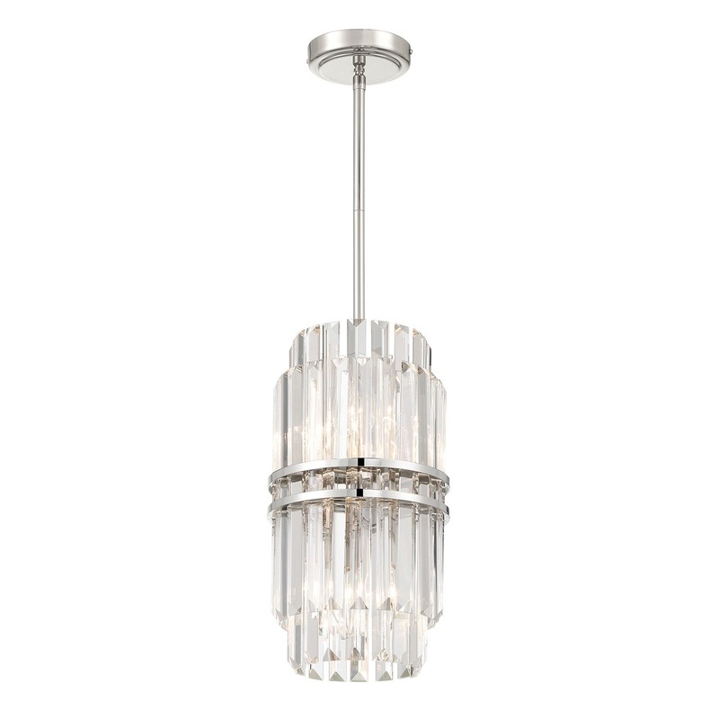 Four Light Pendant from the Hayes Collection in Polished Nickel Finish by Crystorama