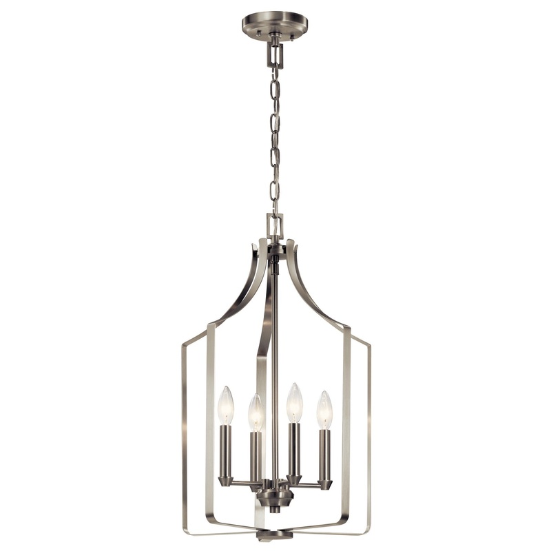 Kichler 42496NI Four Light Mini Chandelier, Brushed Nickel