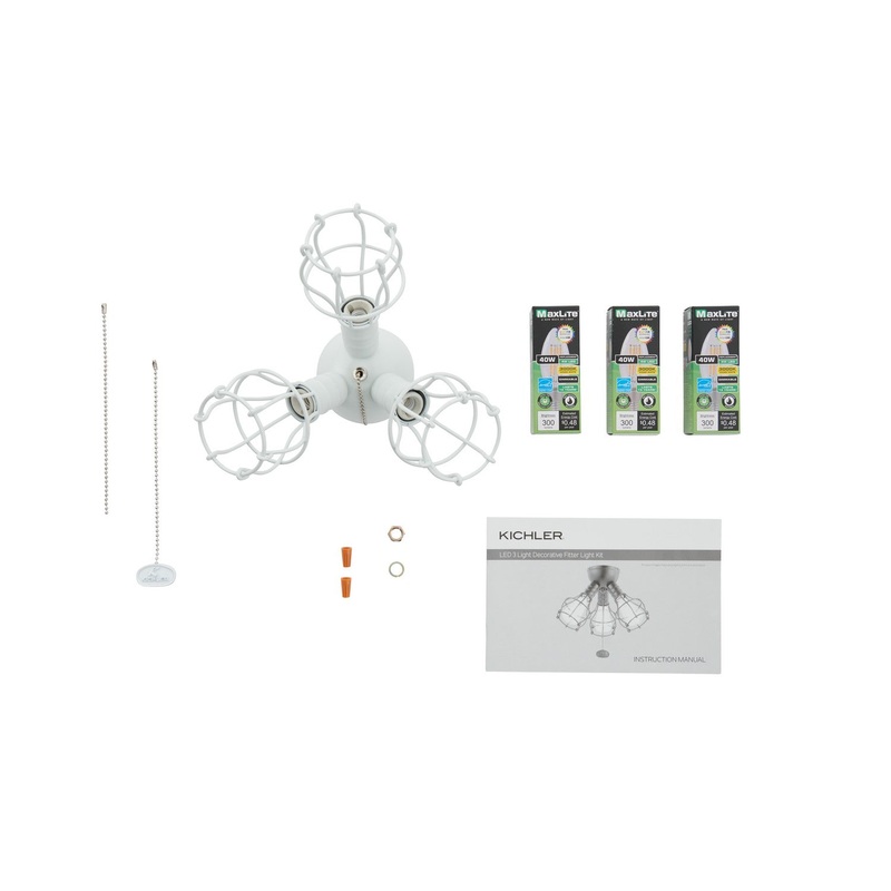 LED Fan Light Kit from the Accessory Collection in Matte White Finish by Kichler
