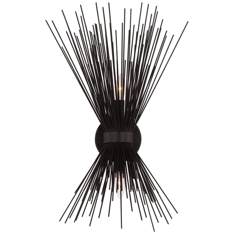 LED Wall Sconce from the Strada Collection in Aged Iron Finish by Visual Comfort Signature