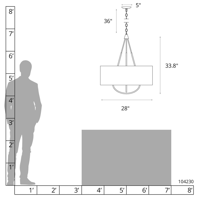 Loop Pendant White Oil Rubbed Bronze Flax Shade (SE)