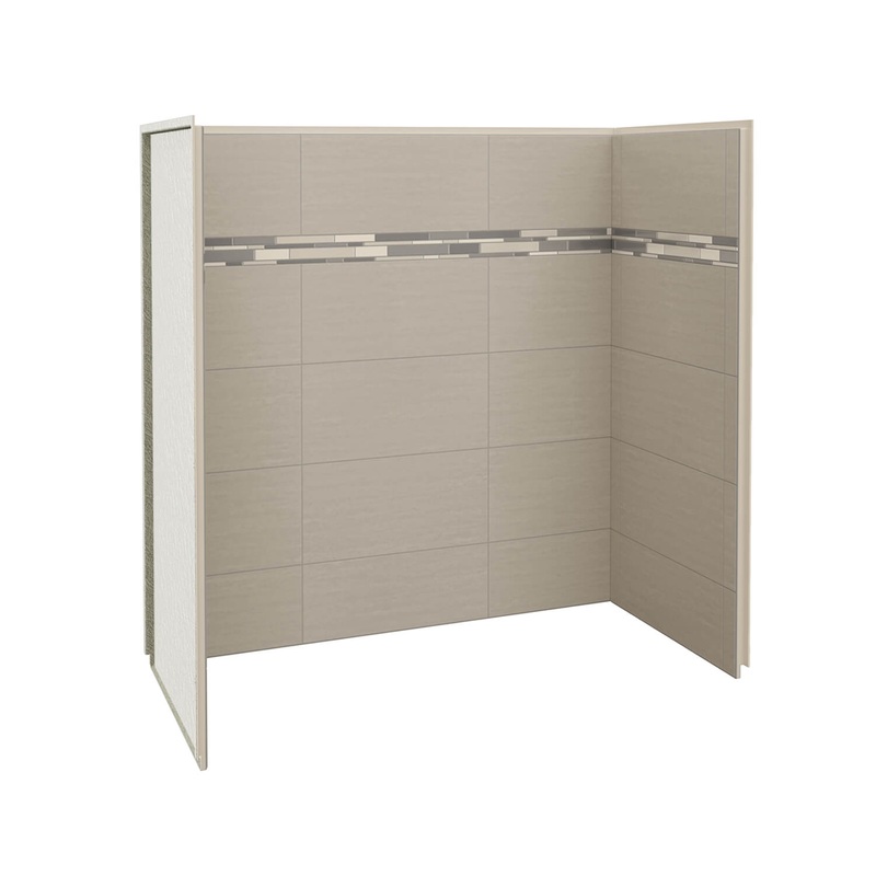 MAAX 103414-300-502 Utile 6030 Composite Direct-to-Stud Three-Piece Tub Wall Kit in Origin Greige