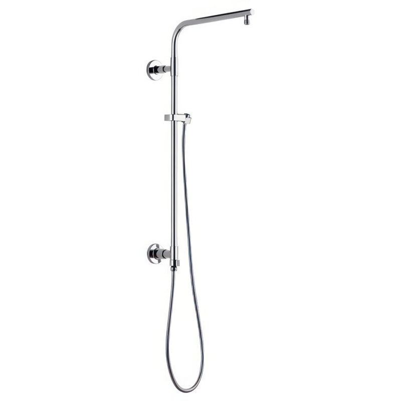 Shower Column Emerge Universal Showering Components Round Contemporary Lumicoat Chrome 26 Inch