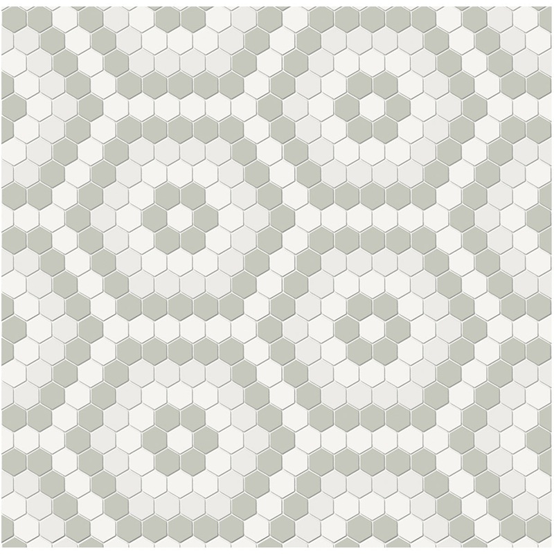 Soho Morning Blend Hexagon Pattern Matte Porcelain Mosaics. 1 Sheet = .83 Sq. Ft.