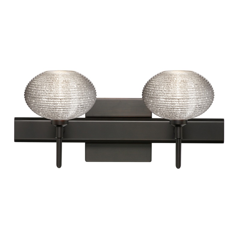 Two Light Wall Sconce from the Lasso Collection in Bronze Finish by Besa