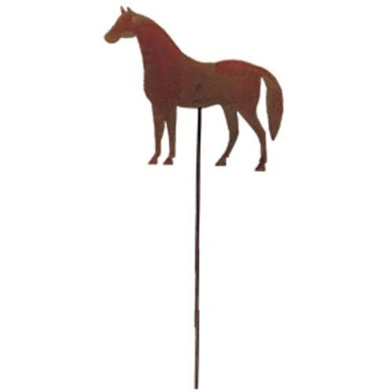 Village Wrought Iron RGS-68 Horse Rusted Garden Stake