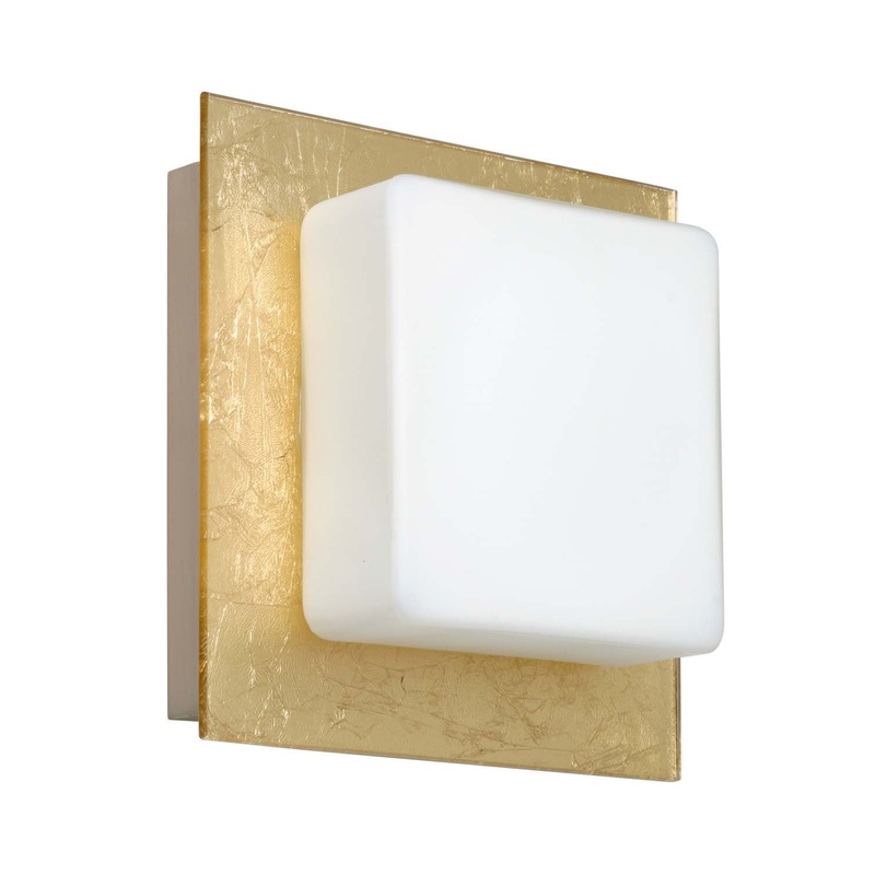 Besa 1WS-7735GF-SN Alex One Light Wall Sconce Satin Nickel