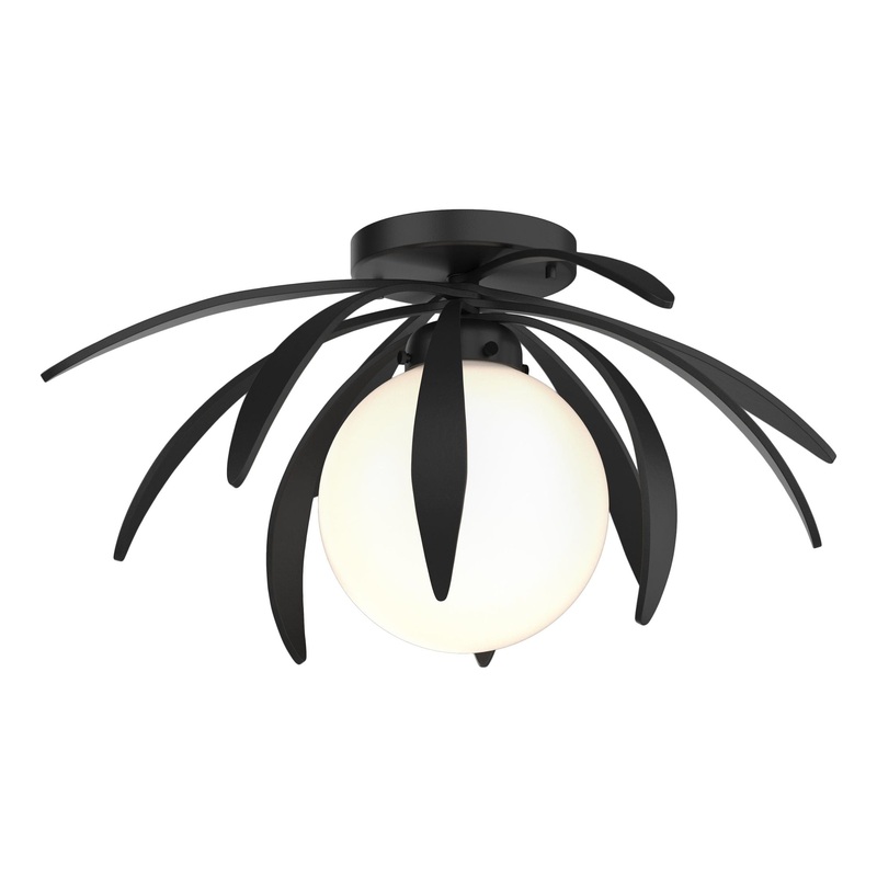 Dahlia Semi-Flush Black Opal Glass (GG)