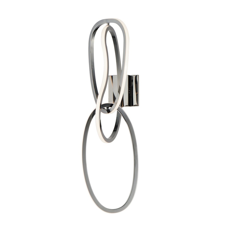 ET2 E24613-BC Unity LED Wall Sconce Black Chrome