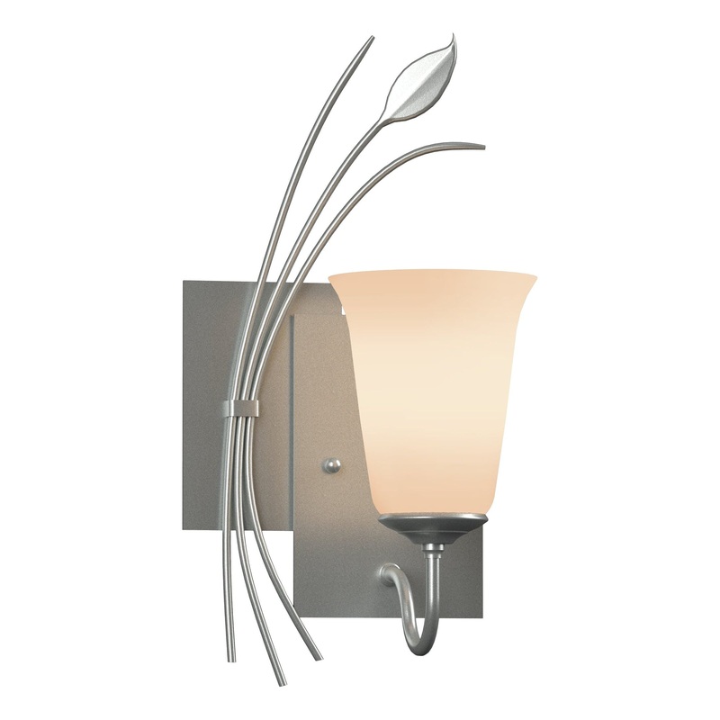 Forged Leaf Sconce Vintage Platinum Left