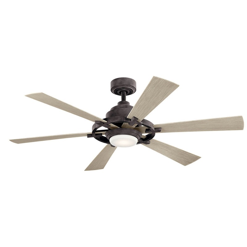 Kichler 300241WZC 52″ Ceiling Fan, Weathered Zinc