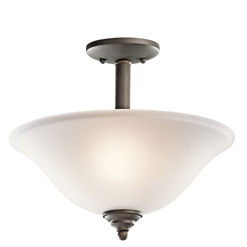 Kichler 3694OZ Two Light Pendant/Semi Flush, Olde Bronze