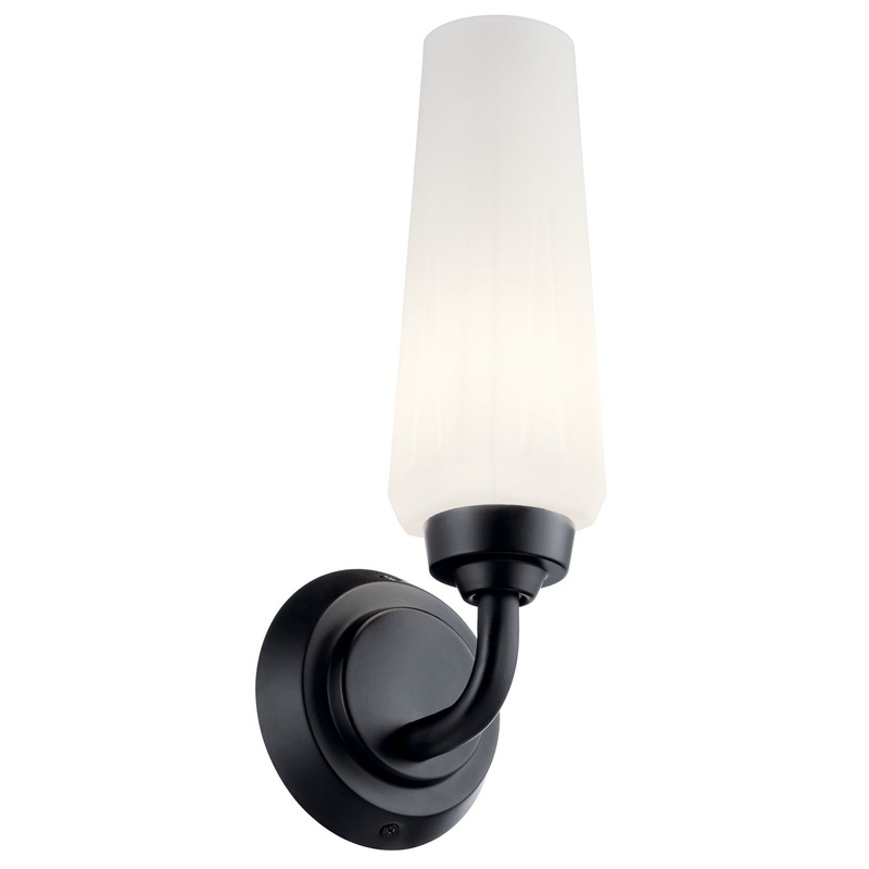 Kichler 55073BK One Light Wall Sconce, Black