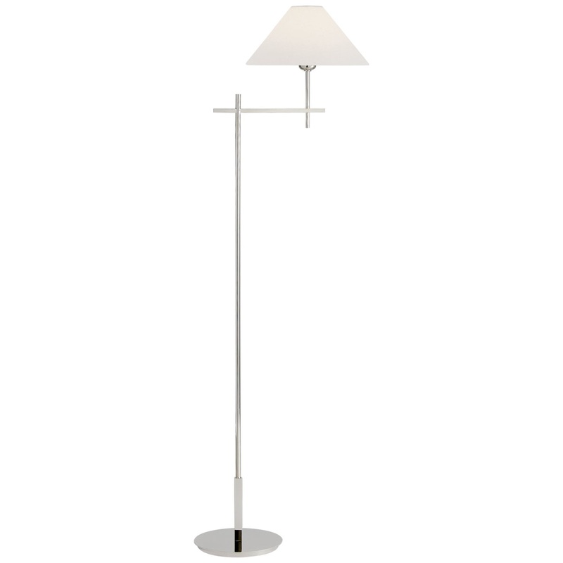 One Light Floor Lamp from the Hackney Collection in Polished Nickel Finish by Visual Comfort Signature
