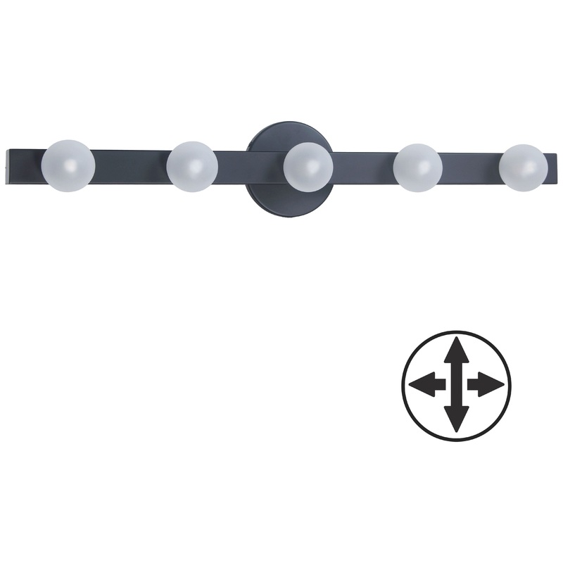 Raleigh 5-Light Vanity Matte Black