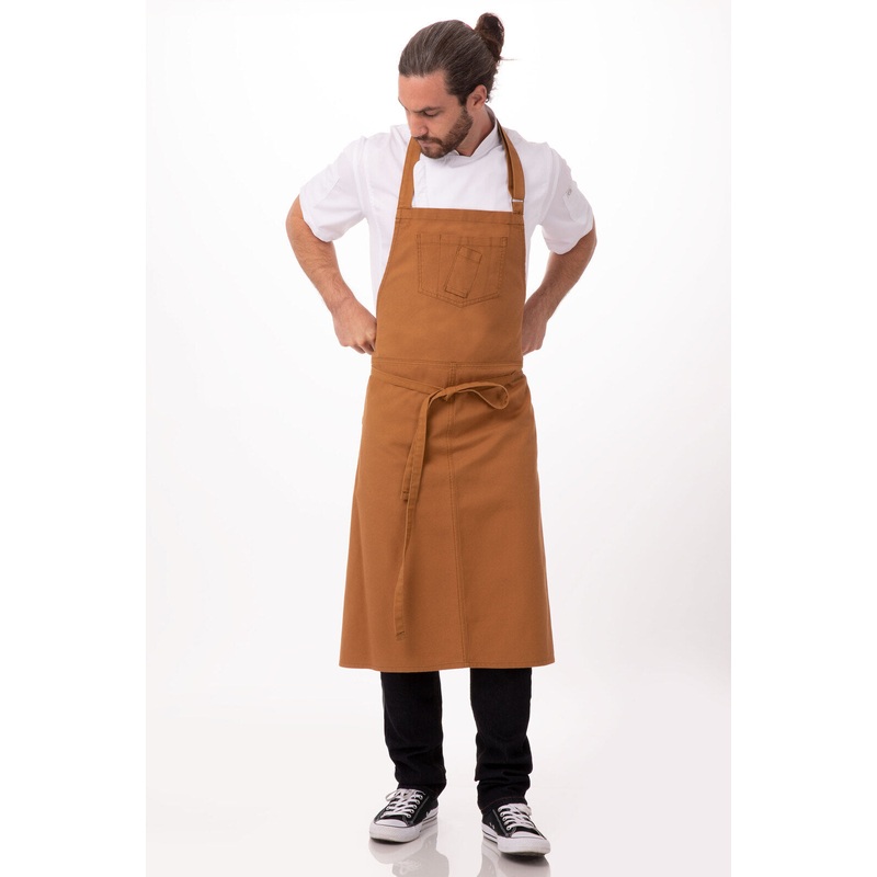 Rockford Nutmeg Chefs Bib Apron by Chef Works