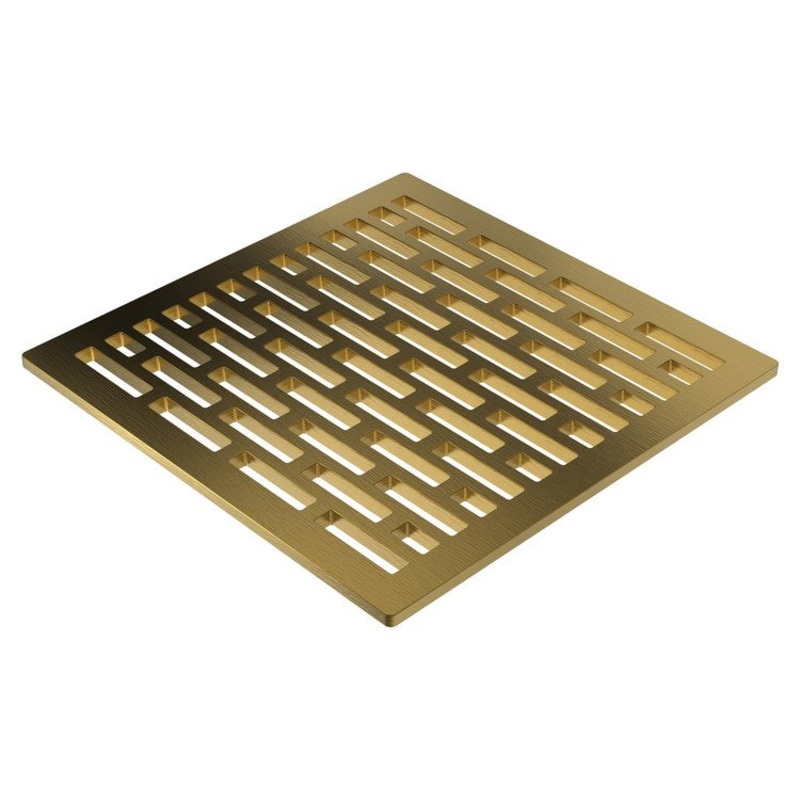Shower Drain Tub and Shower Square Brick 6 Inch Satin Bronze PVD Brass for Drain Throat 277-02 6 Inch