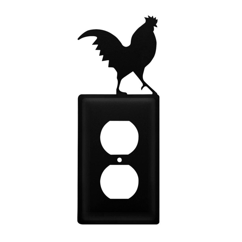 Village Wrought Iron EO-1 Single Rooster Single Outlet Cover