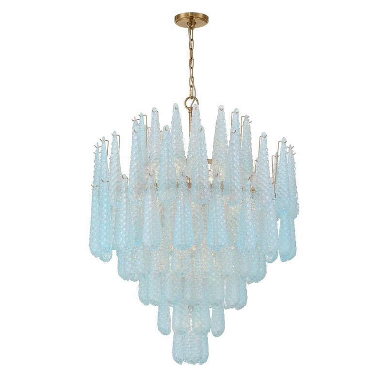 21 Light Chandelier from the Ollie Collection in Aged Brass Finish by Crystorama