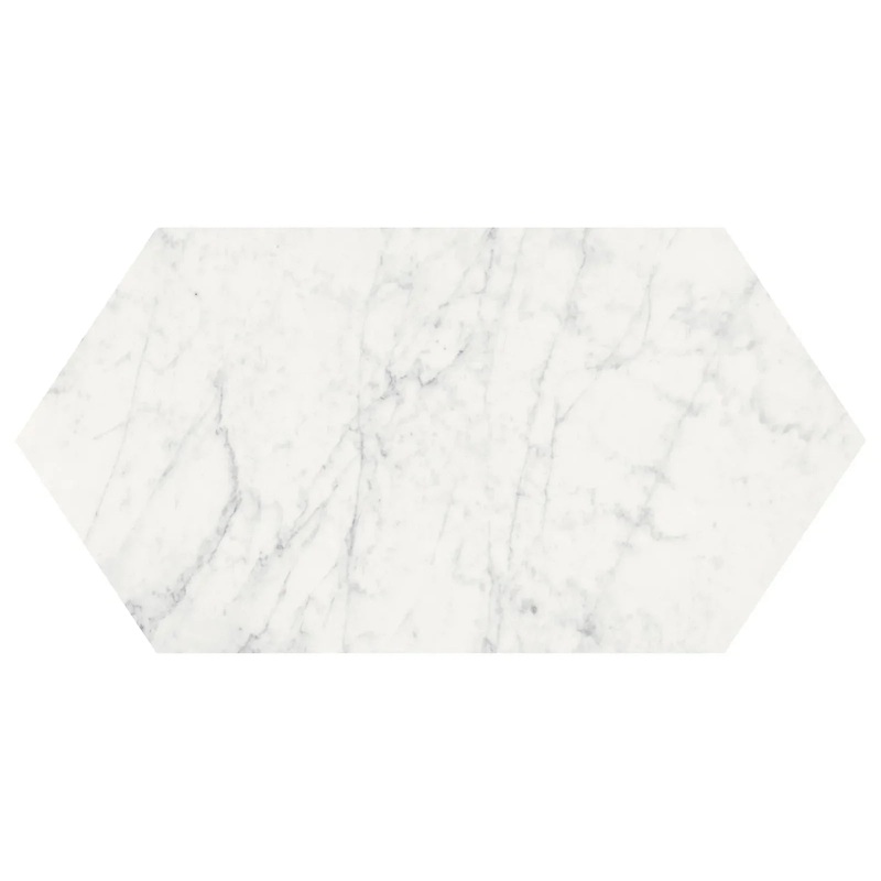 24 Inch Eterna Bianco Picket Honed Marble Tile – 12″ x 24″