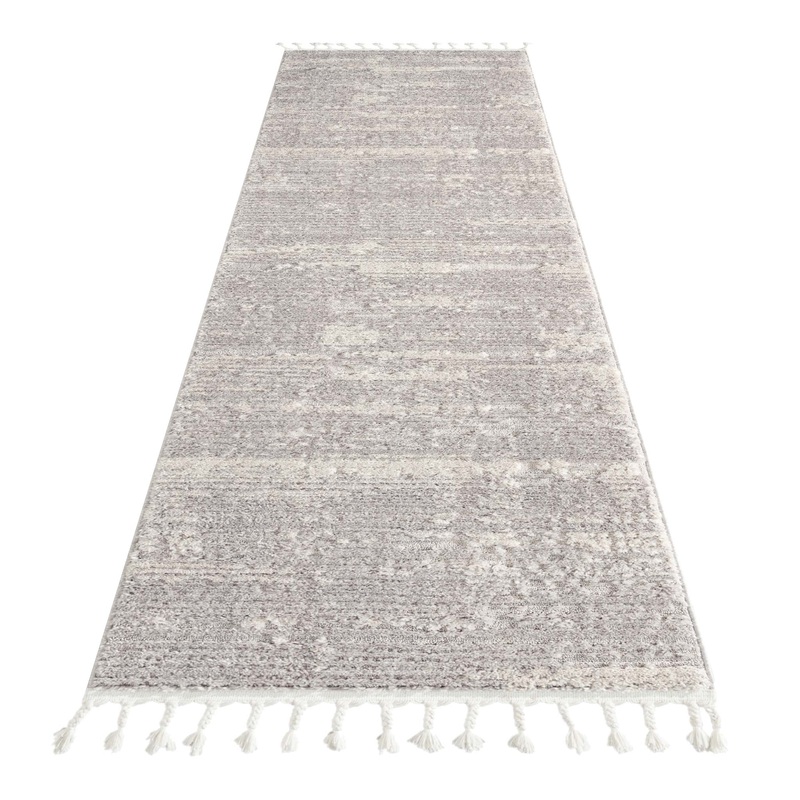 Addie Soft Pile Rug – Light Grey – 80×150